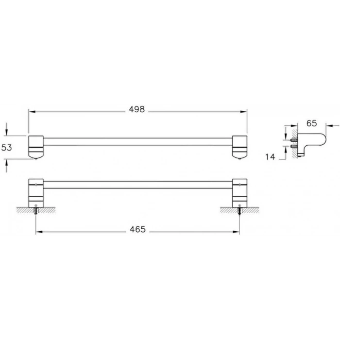 VitrA Base 700 A44070 Uzun Havluluk, Krom