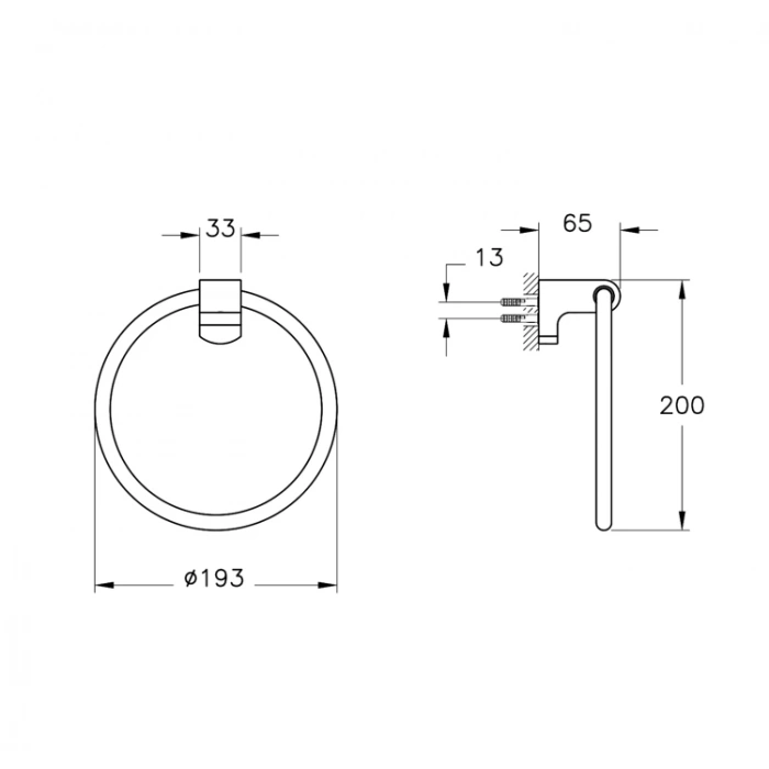 VitrA Base 700 A44072 Halka Havluluk, Krom