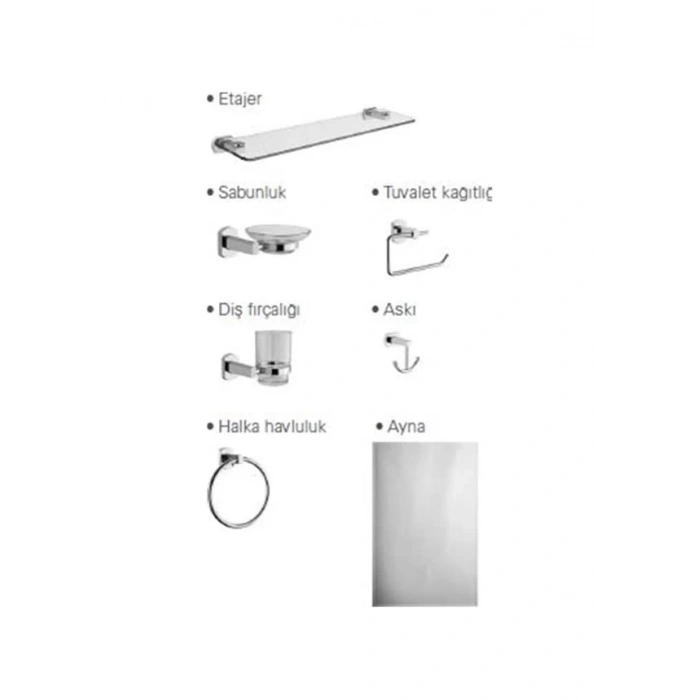 VitrA Easy A44965 Aksesuar Seti , 7 parça