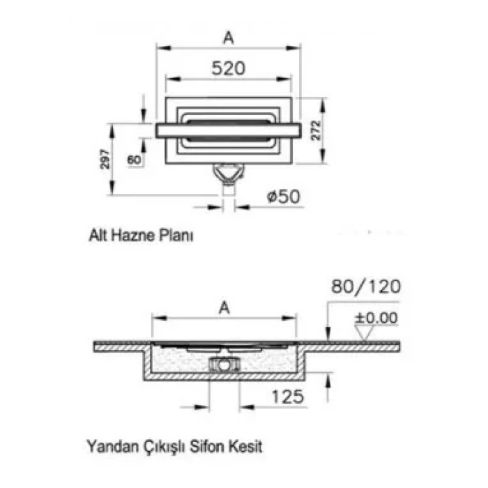 VitrA Eco-Flow 59980480000 DK100 060 Mat Yandan S H:60