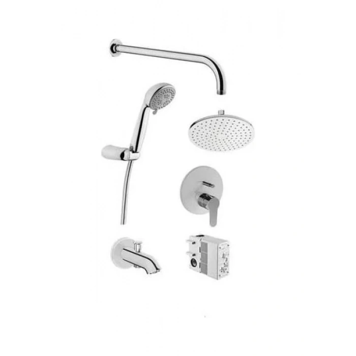 VitrA Flow Round A49306 Ankastre Duş Seti Krom