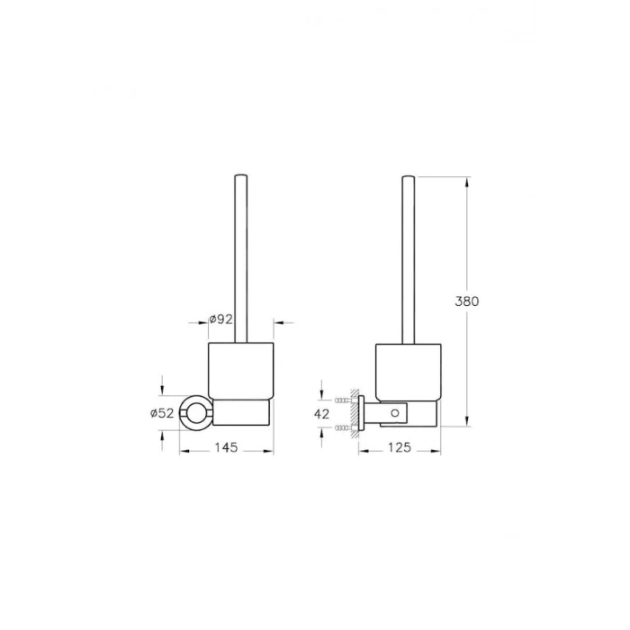 VitrA Ilia A44384 Tuvalet Fırçalığı, Krom