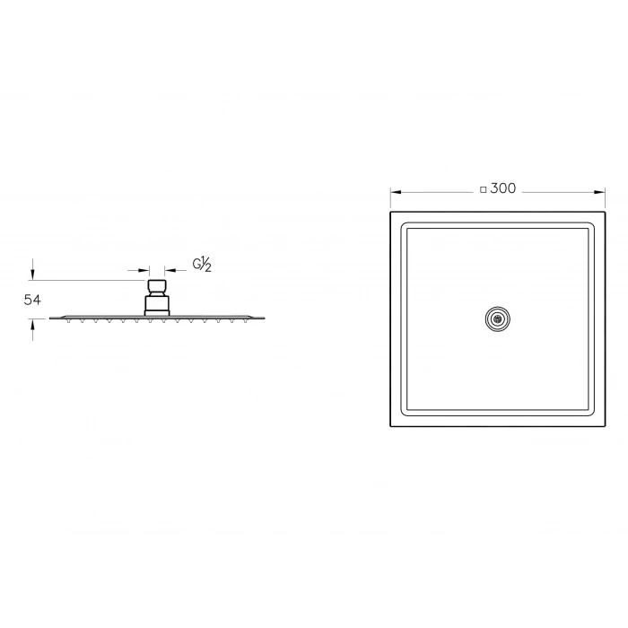 VitrA Lite LS A45673 Duş Başlığı (A45641) Krom