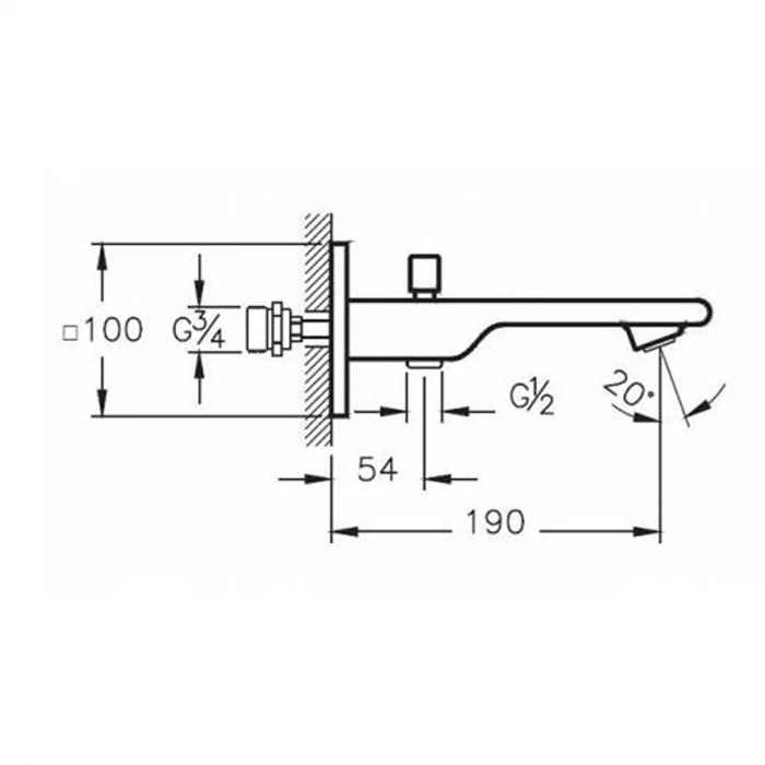 VitrA Memorıa A42515 Çıkış Ucu(El Duşu Çıkışlı)Krom