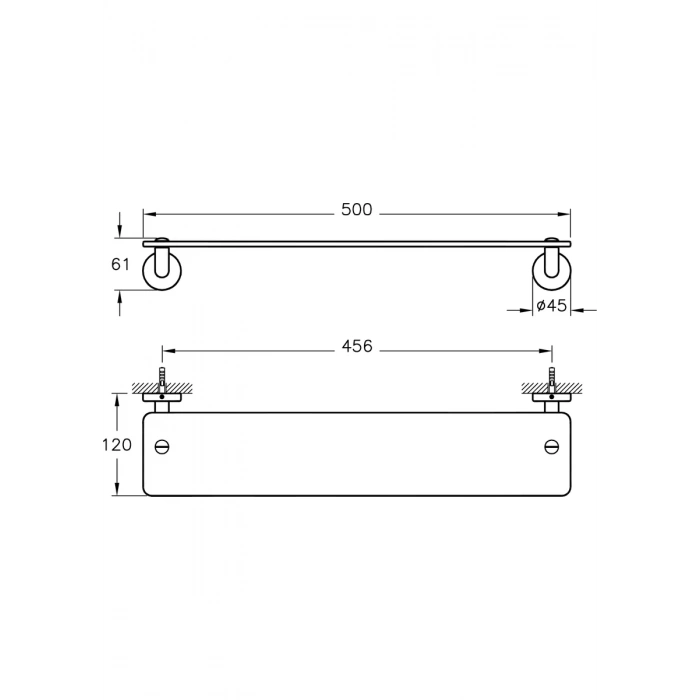 VitrA Minimax A44776 Etajer Krom