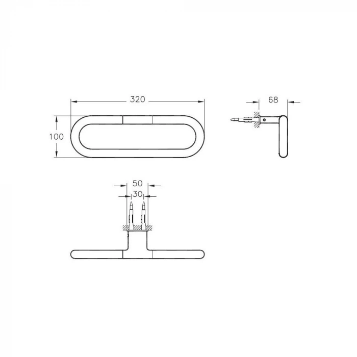 VitrA Nest Trendy A44617 Halka Havluluk, Krom