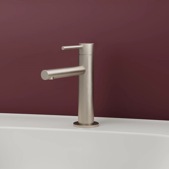 VitrA Origin A4255534 Lavabo Bataryası Kısa Fırçalı Nikel