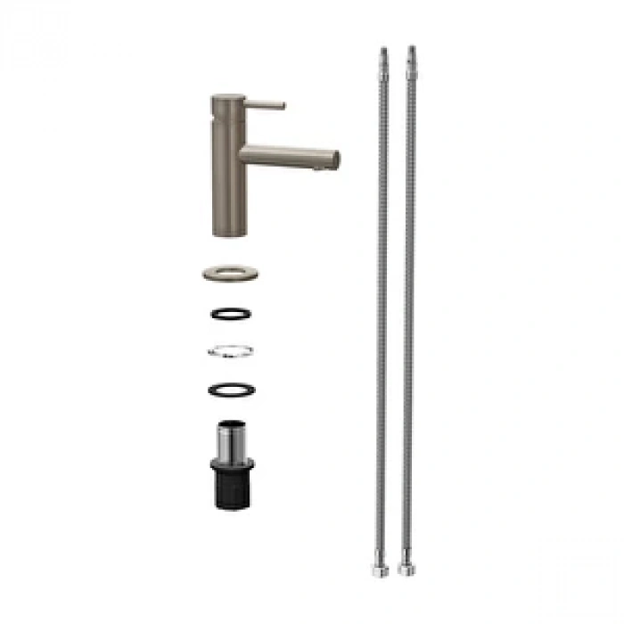 VitrA Origin A4255534 Lavabo Bataryası Kısa Fırçalı Nikel