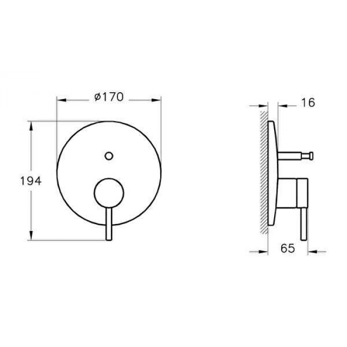 VitrA Origin A4262026 Ankastre Banyo Bataryası Sıva Üstü Grubu - Bakır