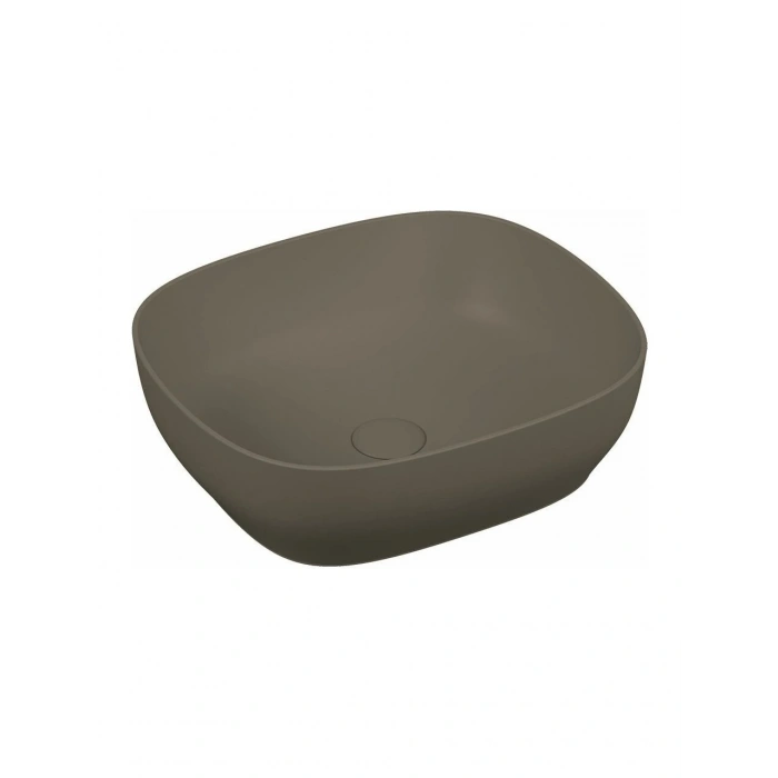 VitrA Outline 5994B450-0016 Kare Çanak Lavabo, 48 cm Armatür Deliksiz Mat Vizon