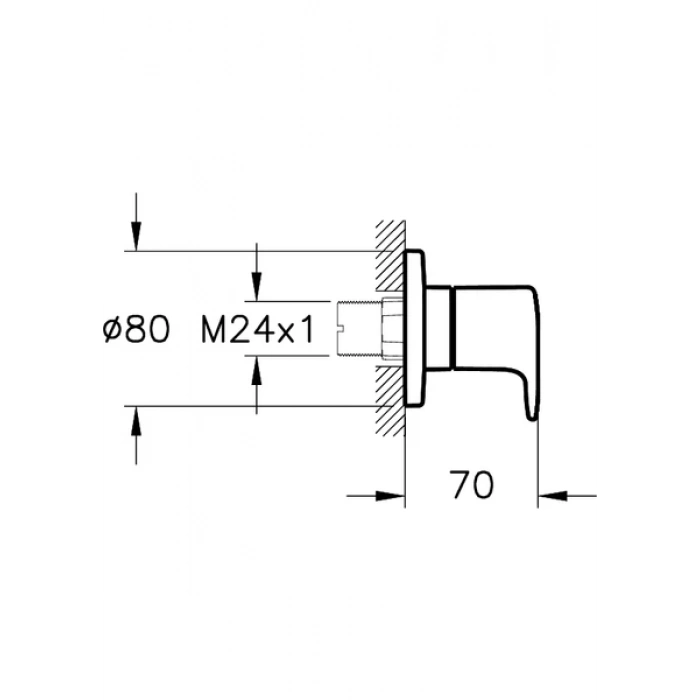 VitrA Root Round A4273074  Ankastre Stop Valf (Sıva Üstü Grubu), Soft Altın