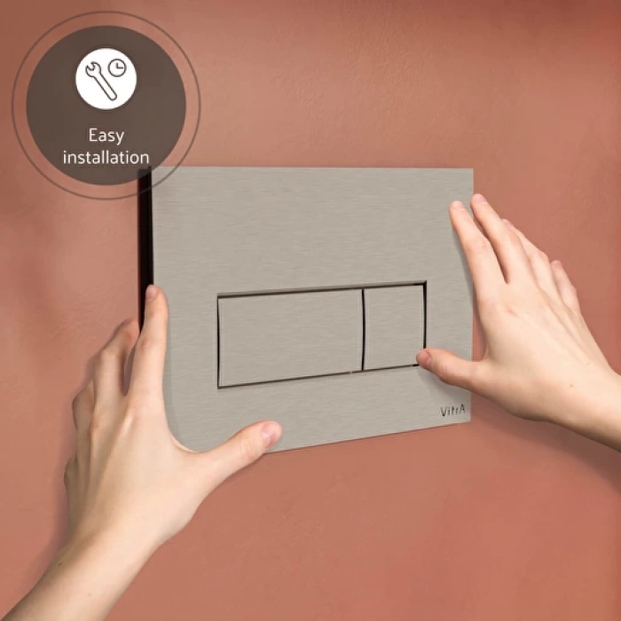 VitrA Root Square 740-2395 Kumanda Paneli, Fırçalı nikel