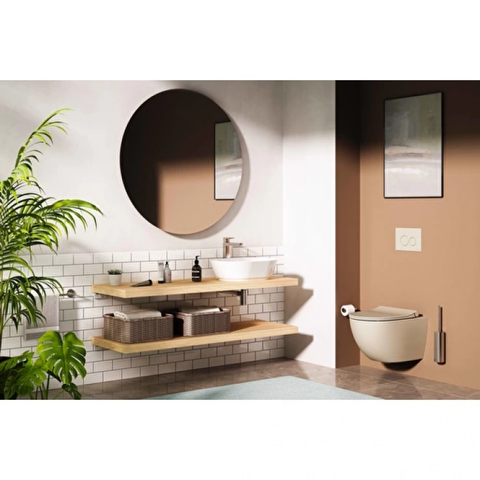VitrA Root Square A4273334 Lavabo Bataryası (Çanak),Fırçalı Nikel