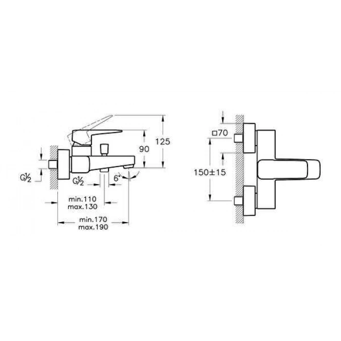 VitrA Root Square A4273726 Banyo Bataryası , Bakır