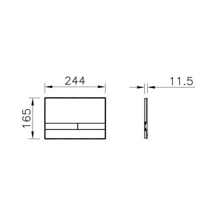 VitrA Select 740-1121 Kumanda Paneli, Krom