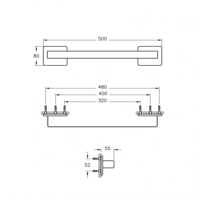 VitrA Somnia A44492 Uzun Havluluk, Krom