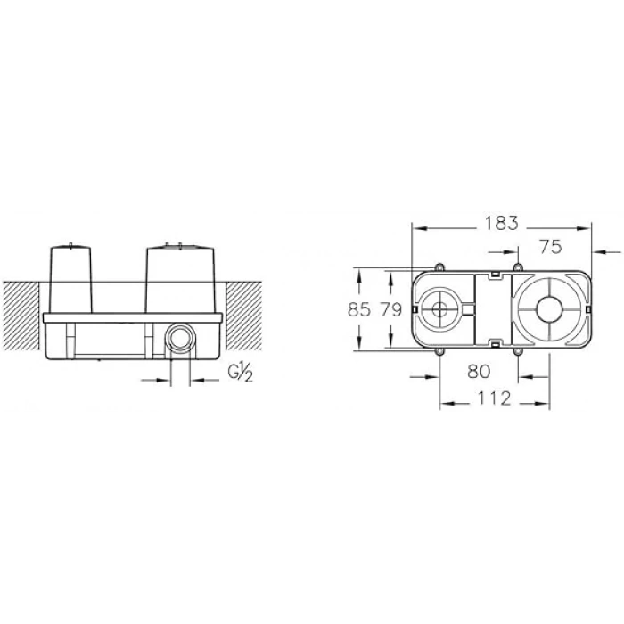 VitrA A42230 Ankastre Lavabo Bataryası, Sıva Altı Grubu