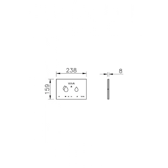 VitrA V-Care 768-1501 Akıllı Panel, 8 Cm