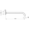 VitrA A45652 Duş Başlığı Dirseği Uzun Duvardan Krom