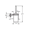 VitrA Base 300 A44113 Tuvalet Fırçalığı, Duvardan