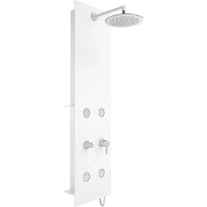 VitrA Origin A45804 Duş Sistemi Masajlı Beyaz Cam-Krom