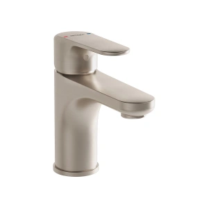 VitrA Root A4270534 Round Lavabo Bataryası , Fırçalı Nikel