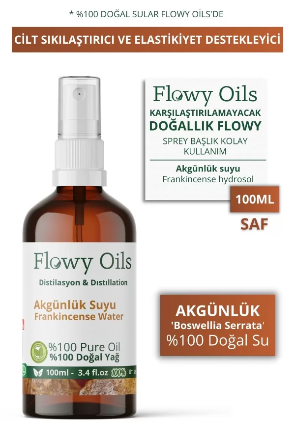 Toptan Akgünlük Suyu Cam Şişe %100 Tam Saf Doğal Yağlı Distilasyon Hidrosöl Suyu Frankincense Hydrosol