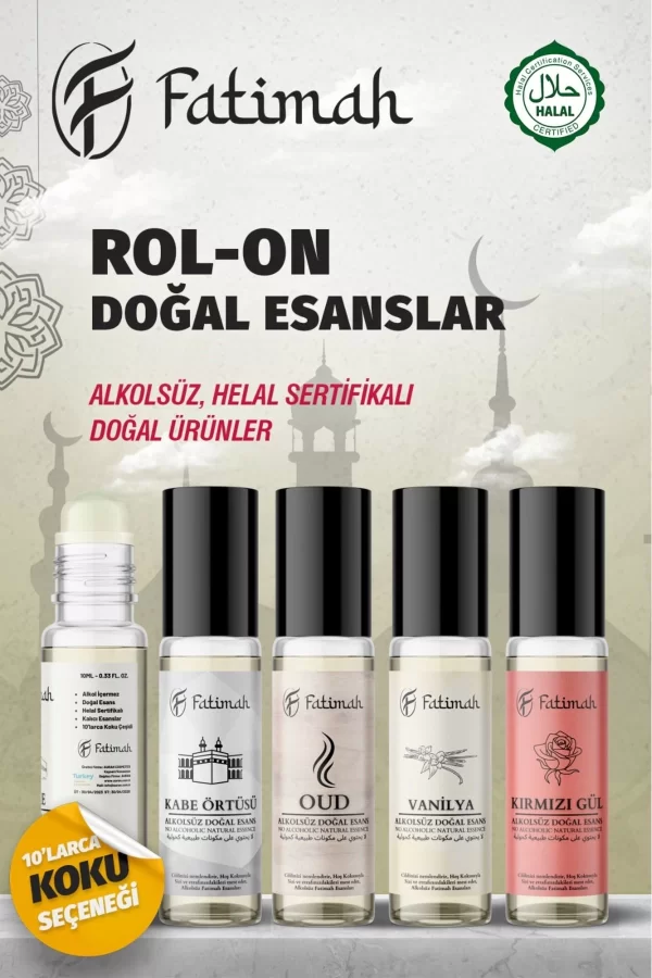 Toptan Amber Kokusu Doğal Esans Alkolsüz Esans Esansiyel yağ Roll On Esans Natural Essence 10ml