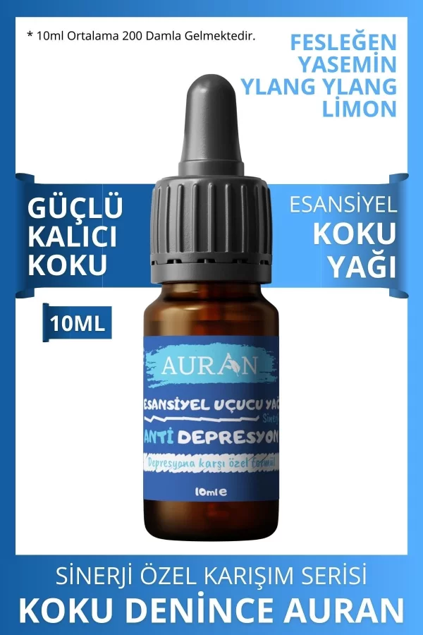 Toptan Anti Depresyon Sinerji Karışım Esansiyel Uçucu Koku Yağı 10ml