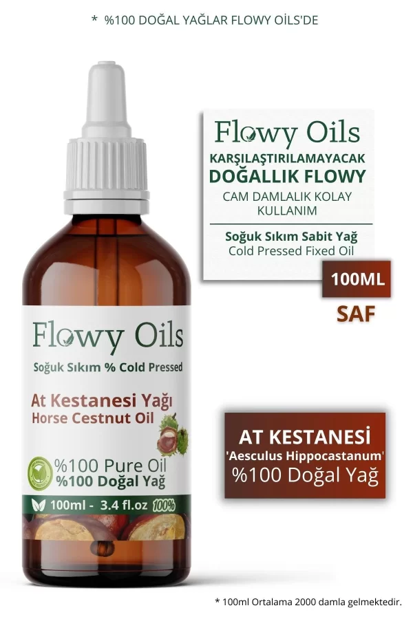 Toptan At Kestanesi Yağı %100 Doğal Bitkisel Sabit Yağ Horse Chestnut Oil 100ml