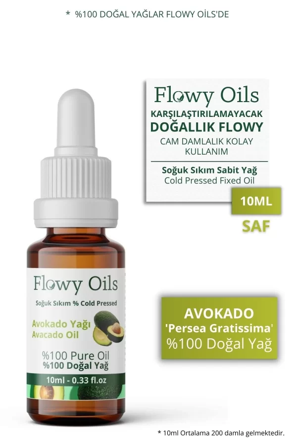 Toptan Avokado Yağı %100 Doğal Bitkisel Sabit Yağ Avocado Oil 10ml