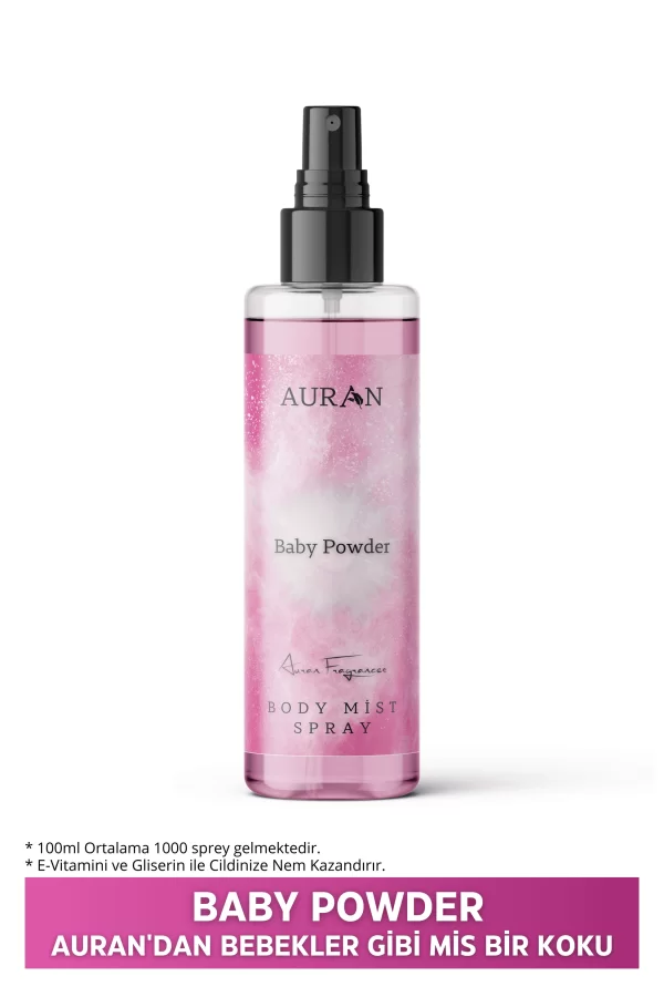 Toptan Bebek Pudrası Parfümlü Vücut Spreyi Baby Powder Body Mist Spray 100ml