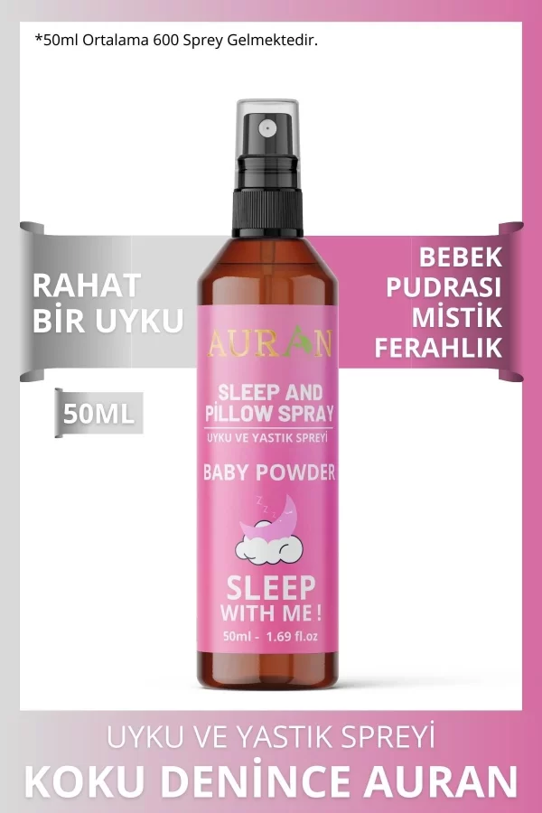 Toptan Bebek Pudrası Uyku ve Yastık Spreyi Rahatlatıcı Uyku ve Dinlenme Spreyi 50ml