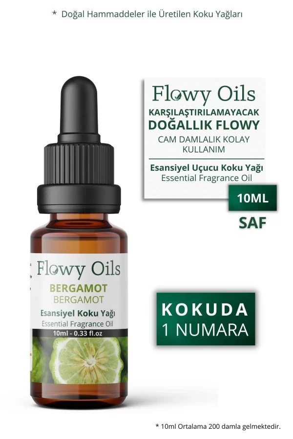 Toptan Bergamot Saf Esansiyel Uçucu Koku Yağı Esans Buhurdanlık Yağı Difüzör Esansı Fragrance Oil 10 ml