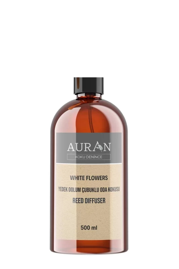 Toptan Beyaz Çiçekler Yedek Çubuklu Oda ve Ortam Kokusu Esansı Yedek Dolum Şişe White Flowers 500ml