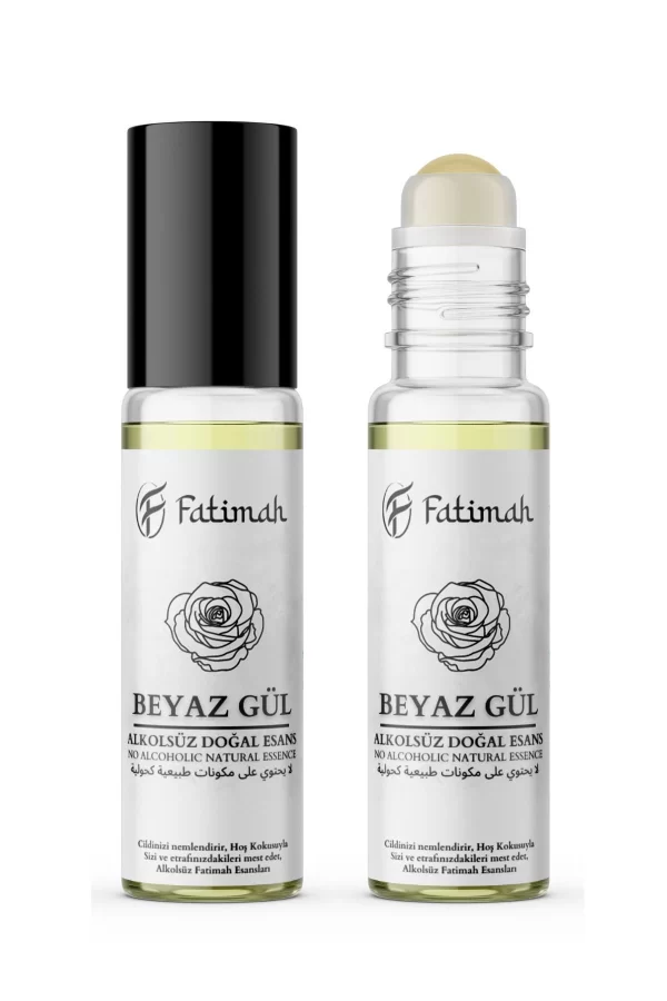 Toptan Beyaz Gül Kokusu Doğal Esans Alkolsüz Esans Esansiyel Yağ Roll On Esans Natural Essence 10ml