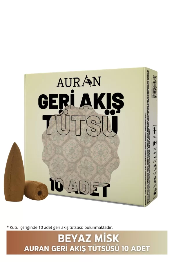 Toptan Beyaz Misk  Kokulu Geri Akış Tütsüsü konik Tütsü White Musk Backflow Incense Cones 10 Adet