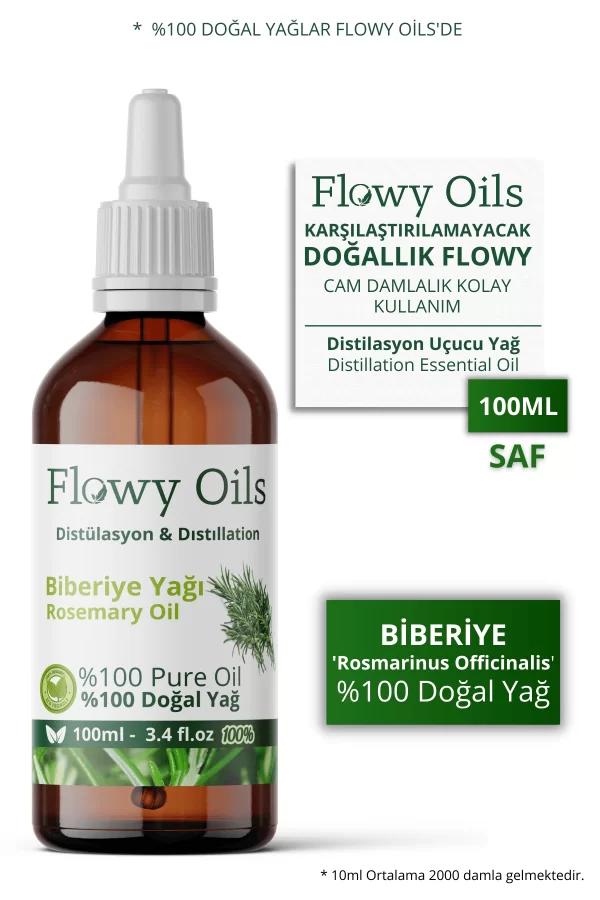 Toptan Biberiye Yağı %100 Doğal Bitkisel Uçucu Yağ Rosemary Oil 100ml