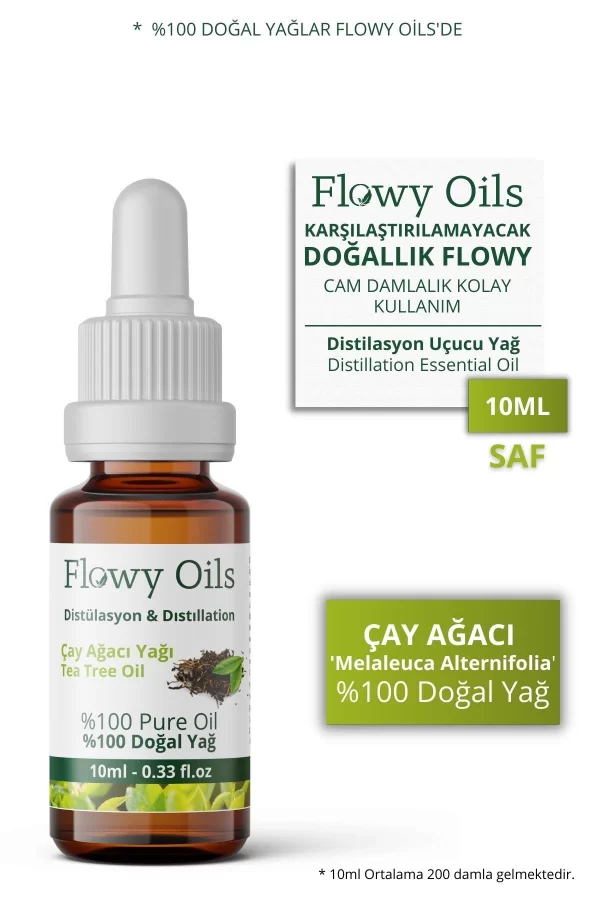 Toptan Çay Ağacı Yağı %100 Doğal Bitkisel Uçucu Yağ Tea Tree Oil 10ml