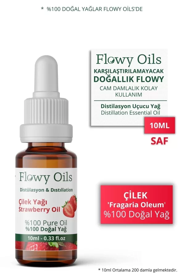 Toptan Çilek Yağı %100 Doğal Bitkisel Uçucu Yağ Strawberry Oil 10ml