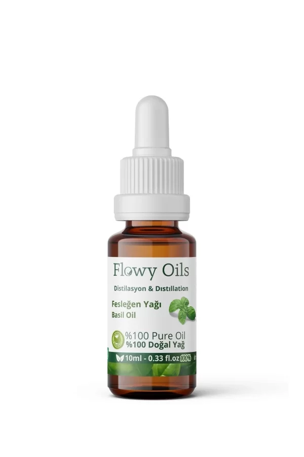 Toptan Flowy Fesleğen Yağı %100 Doğal Bitkisel Uçucu Yağ Basil Oil 10ml