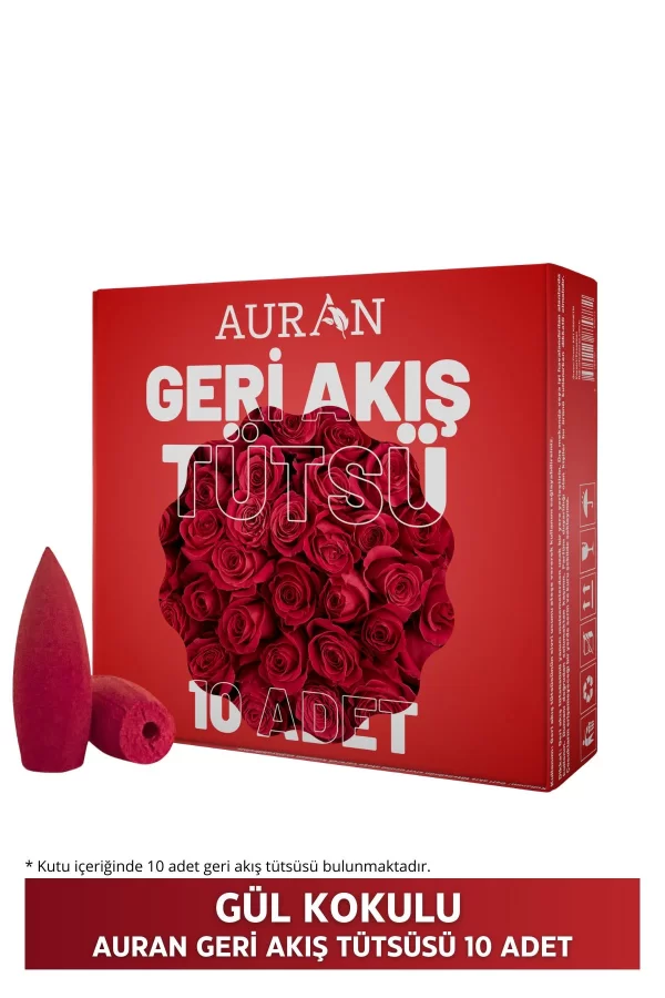 Toptan Gül Kokulu Geri Akış Tütsüsü konik Tütsü Rose Backflow Incense Cones 10 Adet