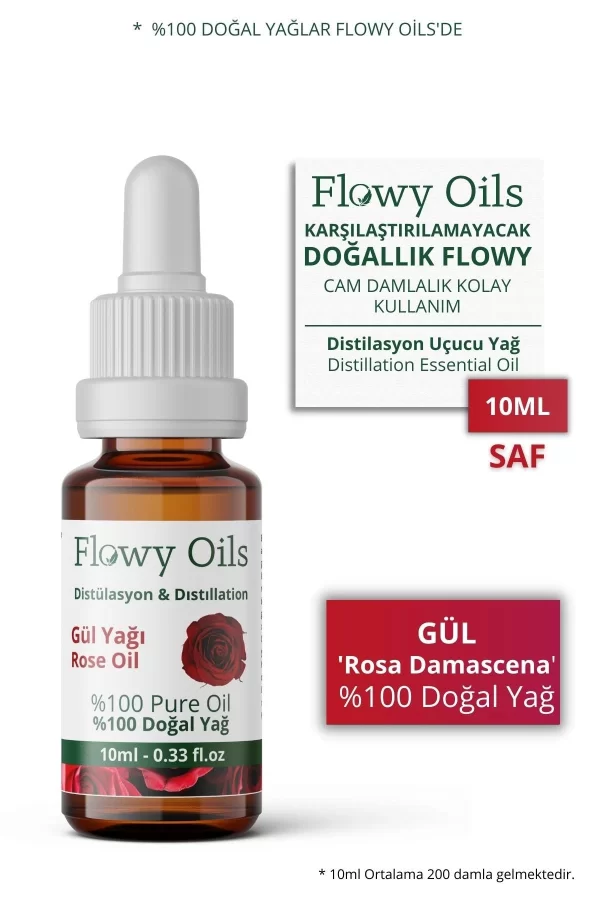 Toptan Gül Yağı %100 Doğal Bitkisel Uçucu Yağ Rose Oil 10ml