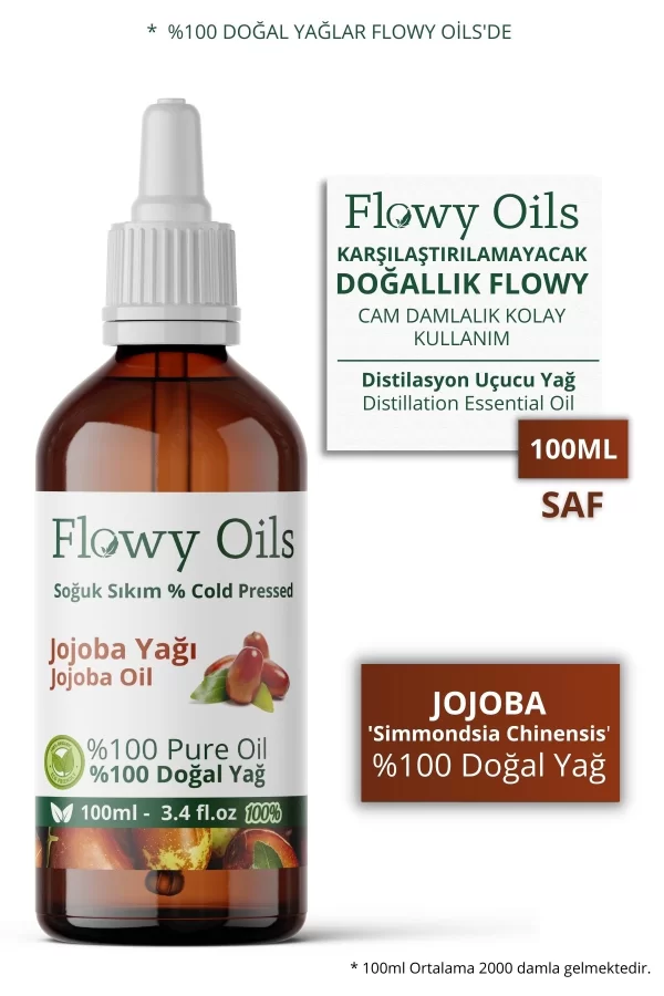 Toptan Jojoba Yağı %100 Doğal Bitkisel Sabit Yağ Jojoba Oil 100ml