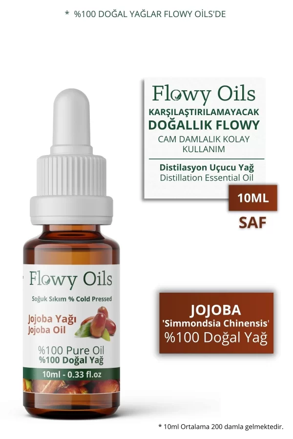 Toptan Jojoba Yağı %100 Doğal Bitkisel Sabit Yağ Jojoba Oil 10ml