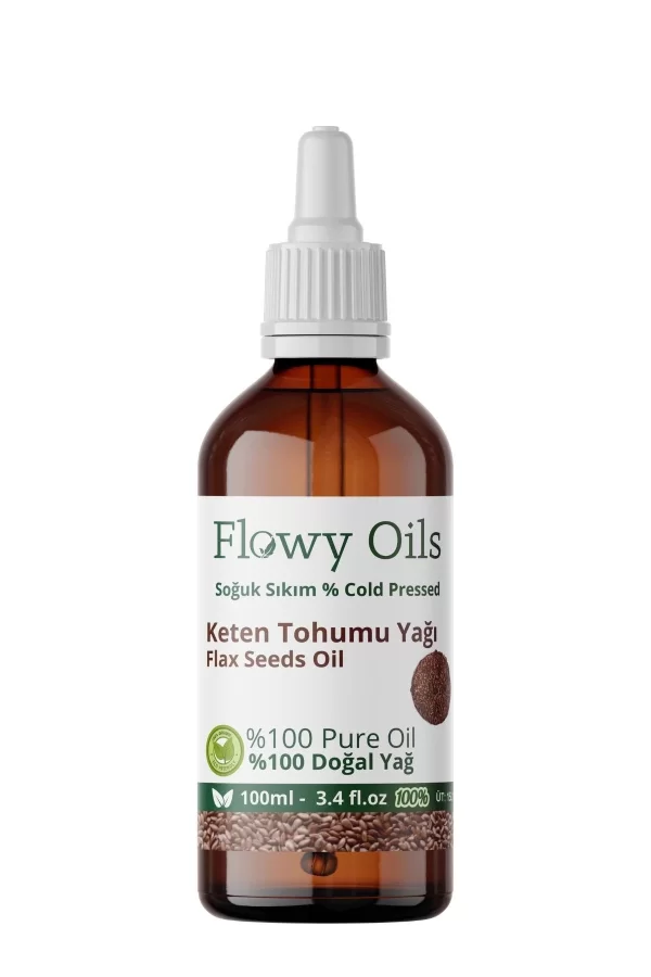 Toptan Keten Tohumu Yağı %100 Doğal Bitkisel Sabit Yağ Flax Seeds Oil 100ml