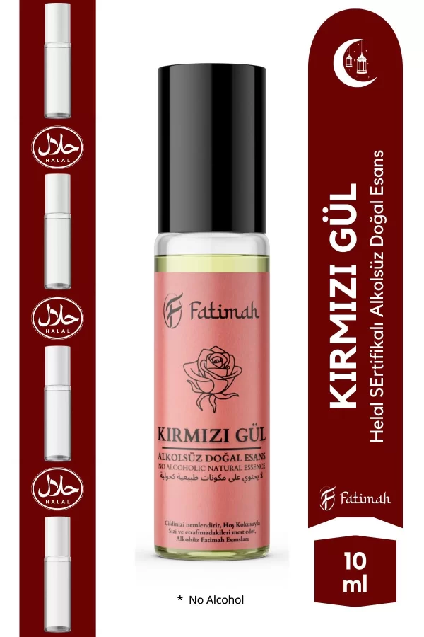 Toptan Kırmızı Gül Kokusu Doğal Esans Alkolsüz Esans Esansiyel yağ Roll On Esans Natural Essence 10ml