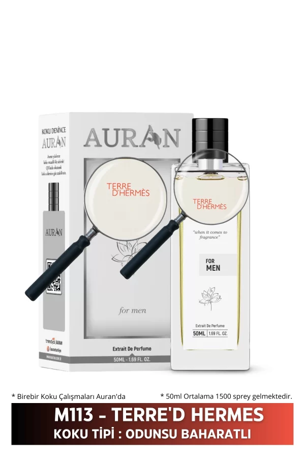 Toptan M113 - Terred Hermes Erkek Parfüm ODUNSU BAHARATLI 50ml