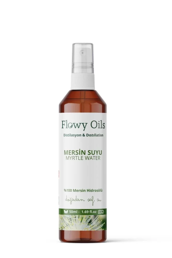 Toptan Mersin Suyu %100 Tam Saf Doğal Yağlı Distilasyon Hidrosöl Suyu Tonik Myrtle  Hydrosol Tonic 50ml