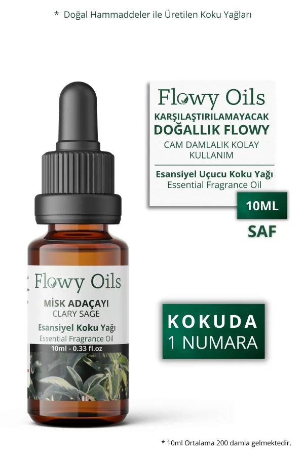 Toptan Misk Adaçayı Saf Esansiyel Uçucu Koku Yağı Esans Buhurdanlık Yağı Difüzör Esansı Fragrance 10ml